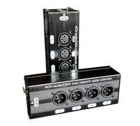 NONDK 1Pair 4-Channel 3Pin XLR Audio RJ45 Ethernet Extender Network Cable Extender DMX512 Network Signal Extender Male+Female