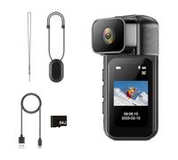 NONDK 2.7K Mini Body Camera 2.7K 1080P Thumb Camera 64GB POV Camera with 180°Rotating Lens Mini Sports Cam for Daily Recording Bike Cycling Pet