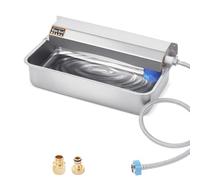 NONDK 2 Gallon 304 Stainless Steel Automatic Dog Water Dispenser Large Capacity Pet Bowl for Indoor/Outdoor Applications