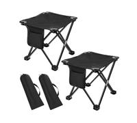NONDK 2 Pack Camping Stool Portable Folding Stool Camping Stools Seat for Outdoor Gardening and Beach Hiking Fishing