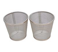 NONDK 2 Pack Clip on Gauze Chandelier Lamp Shades Little Upright Wall Candle Light Lampshade (Gold)