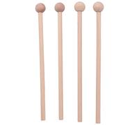 NONDK 2 Pair Wood Mallets Percussion Sticks for Energy Chime, Xylophone, Wood Block, Glockenspiel and