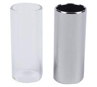 NONDK 2 Pieces Glass Slide and Metal Slide for Guitar, Medium (6 cm)