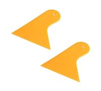 NONDK 2 x Yellow Plastic Car Window Sticker Film Scraper Squeegee Cleaning