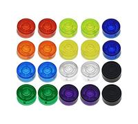 NONDK 20 Pieces Colourful Guitar Effect Pedal Pedal Topper Foot Nail Protection Cover for Guitar Effect Pedal Protection Cover