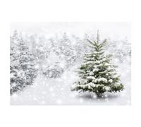 NONDK 210X150Cm Winter Snow Background Cloth Snowflake Christmas Tree Glitter White Party Photography Backdrops, F Easy Install Easy to Use
