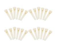NONDK 24Pcs Real Bone Material of Acoustic Guitar Bridge with Pearl Shell Point