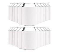 NONDK 25 Pack Blank Can Cooler Sleeves Sublimation Blanks for Vinyl Plain Foam Can Sleeves Coolers Soda Cans White