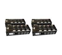 NONDK 2Pair 4-Channel 3-Pin XLR Audio and over Network Cable Extender DMX512 Network Signal Extender 2 Male+2 Female Black