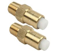 NONDK 2pcs 678169004 1/4 Inch Pressure Washer Thermal Release Valve Replacement Brass Fits Most Standard 1/4" Units