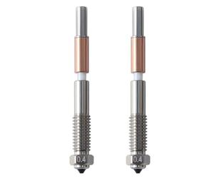 NONDK 2Pcs for QIDI Plus4 Bimetal Nozzle Quick Removal Ceramic Insulation Integration 0.4mm Nozzles HighTemperature Resistance