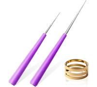 NONDK 2PCS Jewelry Making Bead Reamer Tool with 1 Open Ring, Beadable Tipped Hole Enlarger for Beading Bead-Reamer-Tool