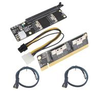 NONDK 2Port SlimSAS 8i X2 to PCIe 4.0 X16 Expansion Card PCI-E 4.0 16x to SlimSAS 8i X2 SFF8654 Graphics Card GPU Adapter Card
