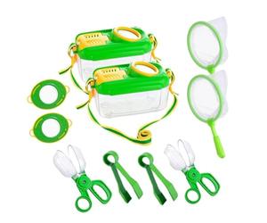 NONDK 2Sets Bug Catcher for Kids 2 Set Kids Explorer Kit with Bug Catcher for Kids Outdoor Toys for Kids Ages 4-8 Toys Kids Explorer Kit with Bug Habitat Educational Outdoor Toys Girls Kid Adventure K