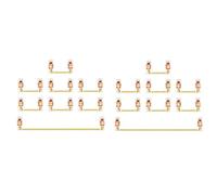 NONDK 2U 6.25U 6.25U Plated Plate Mounted Stabilizer for Custom Mechanical Keyboard (2+14, Pink)