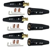 NONDK 3 Pack for 1/0 and 2/0 Welding Cable Size Capacity LC-40 Welding Leads Quick Connector,Male& Female Connectors