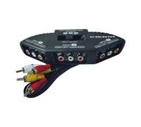 NONDK 3-Way Audio Video AV Switch Box Splitter Switch W/Cable for TV X-Box DVD Player Devices Switch