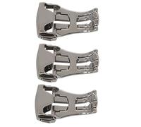 NONDK 3 x 18 mm Stainless Steel Deployment Strap with Deployment Buckle for 18 mm Diameter, silver, Bracelet