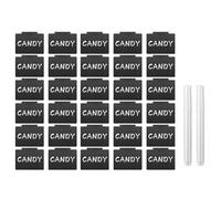 NONDK 32 Piece Plastic Basket Bin Clip Labels - Removable and Reusable Dry Erase Labels for Home Organizing
