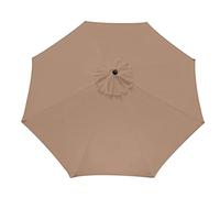 NONDK 3Meter Replacement Cloth Round Garden Umbrella Cover for 8-Arm Umbrella Sunshade Shield Rain Cover Garden Supplies,Khaki