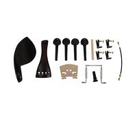 NONDK 4/4 Ebony Violin Parts Tailpiece Pegs Chinrest Maple Bridge Set