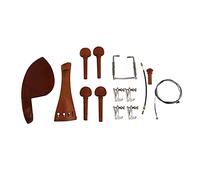 NONDK 4/4 Violin Parts Accessories Chin Rest Tailpiece Fine Tuner Tuning Peg Tailgut Endpin Strings Kit