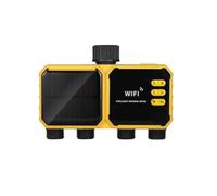 NONDK 4 Outlets WiFi Solar Irrigation Timing Controller Solar Timing Controller Outdoor Water Timer