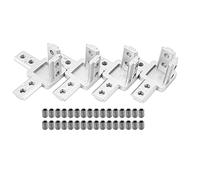 NONDK 4-Pack 3030 Series 3-Way End Corner Bracket Connector,with Screws for Standard 8Mm T Slot Aluminum Extrusion Profile