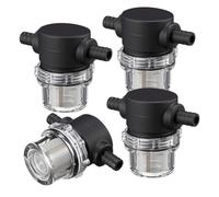 NONDK 4 Pieces Water Pump Strainer 4 Pcs Water Pump Inline Strainer Filter 3/8 ID Hose Barb, Mesh Filter Screen for 12V DC 80 PSI Marine Boat Lawn for Rv Sprayers Marine Boat Lawn