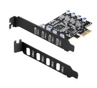 NONDK 4 Ports USB PCIE Card (4X Type C) PCIe USB 3.0 Expansion Card with Low Profile Bracket for Desktop PC, Data Only