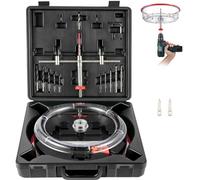 NONDK 40-200mm Adjustable Steel Hole Saw Cutter Kit Shield Hole Cutter Drill Bit DIY Tool for Sheetrock Veneer Slates