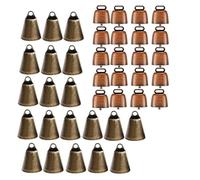 NONDK 40Pcs Cow Horse Sheep Grazing Copper Bells Cattle Goat Farm Animal Loud Bronze Bell Metal