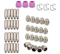 NONDK 46PCS for -55-60 WSD-60 Plasma Cutter Consumables Kit Plasma Cutting Torch Tip Nozzles Electrodes Shield Cap