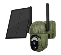 NONDK 4MP 4G Solar Security Camera Outdoor Human/Animal Detection 2-Way Talk IP66 Waterproof Wildlife Camera (A)