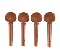 NONDK 4Pcs 4/4 Size Violin Fiddle Tuning Peg Set Jujube Wooden Replacement For 4/4 Size Violin