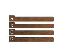 NONDK 4PCS Wood Record Dividers, Alphabetical Vinyl Record Storage Dividers A-D, Record Holder Organizer Guides Easy Install