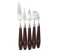 NONDK 5 Pieces Set Spatula Set Knife Oil Painting Stainless Steel Handle