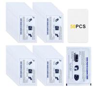 NONDK 50 Piece Dual Side Card Reader Cleaner CR80 Card Reader Cleaning Cards White Plastic POS Swipe Terminal Cleaning Cards