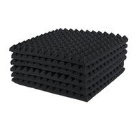 NONDK 6 Pcs Acoustic Panels Foam Board Studio Sound-Absorbing Firewall Wedge Tiles Helps Reduce and Unnecessary Noise