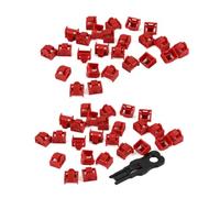 NONDK 600Pcs Red RJ45 Port Ethernet LAN Hub Anti Dust Cover Plug Cap Blockout Protector with Proprietary Lock and Key