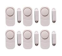 NONDK 6Sets/Pack Wireless Anti Theft Apartment Burglar Alert Door Alarm Door Window Alarm Wireless Security Alarm Window for Home Security DIY Magnetic Sensor