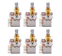 NONDK 6X Guitar Pots 500K Short Split Shaft Audio Taper Push/Pull Potentiometer