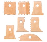 NONDK 7 Pieces Pottery Tools Pottery Foot Shaper Tools Pottery Trimming Tools Pottery Profile Rib Bundle Foot Shaper