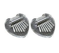 NONDK 8-Key Mini Kalimba Rainbow Transparent Crystal Kalimba Finger Piano Instrument Love
