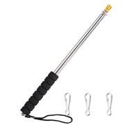 NONDK 9.8Ft Telescopic Flag Pole,Stainless Steel Handheld Portable Extendable Retractable Flagpole with Anti-Slip Grip