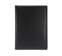 NONDK A4 PU Padfolio File Folder Portfolio Business Document Holder Metal Clipboard Pad Document Organizer Holder Easy Install Easy to Use, B