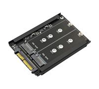 NONDK Adapter Card SSD Adapter Hardware Cable Adapter 2 in 1 M.2 NVME SSD and B Key/Key SSD to SFF-8639 U.2 with Frame Bracket - Retain MSATA SSD As 7mm 2.5In SATA Drive