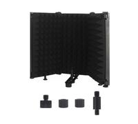 NONDK Adjustable 3 Panel MicrophoneIsolation Shield Foldable Studio Recording Mic Filter Mic Sponge Soundproof Shield