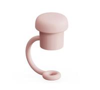 NONDK Adjustable Straw Cover Diameter 6mm-10mm,Dishwasher Safe Clear Suction Straw Dust Plug Pink