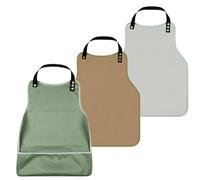 NONDK Adult Bibs 3Pack Reusable Waterproof Apron with Crumb Catcher